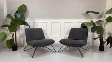 Rolf Benz 394 Fauteuil Grijs Stof, Ophalen of Verzenden, Zo goed als nieuw, Stof