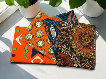 4 Fat quarters - Oranje Mix Quiltstoffen / Patchwork stoffen, Hobby en Vrije tijd, Ophalen of Verzenden, Nieuw
