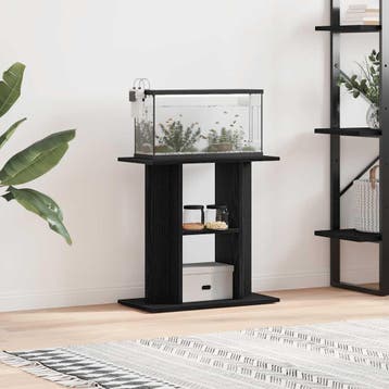 vidaXL Aquariumstandaard Zwart Eiken 60x30x60 cm Bewerkt, Verzenden, Nieuw