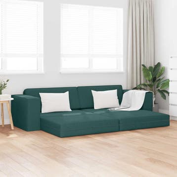 vidaXL Slaapbank Donkergroen 245 x 78 x 77 cm Stof, Verzenden, Nieuw, Stof, Minder dan 150 cm