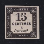 Frankrijk 1862/1878 - Taxe nr. 4, 15c zwart Lithographié,, Gestempeld