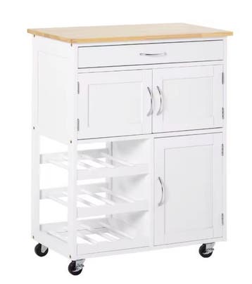 Keukenwagen met Lade, Wijnrek en Kastjes op Wielen 67 cm, Huis en Inrichting, Keuken | Keukenelementen, Verzenden, Nieuw