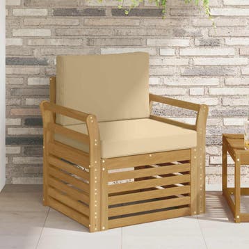vidaXL Buiten bankenset Polyester Wit, Verzenden, Nieuw