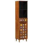 vidaXL Badkamerkast met lade met plank Walnotenhout 38 x 33, Verzenden, Nieuw, (Half)hoge kast