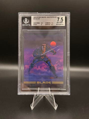 Beckett Bgs 7.5 1993 Skybox Marvel Masterpieces Blade #36, Verzenden, Zo goed als nieuw, Losse kaart