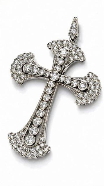 Kruishanger Platina - 2.00ct. tw. Diamant (Natuurlijk) -