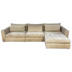 4x6 sofa – X2 Modulaire Hoekbank In Ecru Velours - Modulaire, Huis en Inrichting, Banken | Bankstellen, 300 cm of meer, Eclectisch