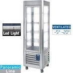 RVS Panoramische vriesvitrine| 5 plateaus | 360 liter, Verzenden, Nieuw in verpakking