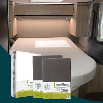 Textielpakket Queensbed/Eilandbed - 1 molton met 2 jersey, Huis en Inrichting, Verzenden, Nieuw, Wit