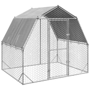 Kippenren 2,5x2m | Gegalvaniseerd | Retourdeal 36% Korting, Ophalen of Verzenden, Zo goed als nieuw, Metaal