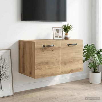 vidaXL Wandkast 60 x 36,5 x 35 cm Bewerkt hout Artisanaal, Huis en Inrichting, Kasten | Overige, Verzenden, Nieuw