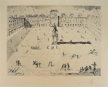 Salvador Dali (1904-1989) - La grande place des Vosges
