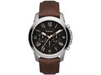 Fossil FS4813 - Herenhorloge - Leren band - Bruin, Verzenden, Zo goed als nieuw
