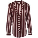 Dante6 • bruin gestreepte satijnen blouse • 38 (3), Kleding | Dames, Bruin, Verzenden, Nieuw, Maat 38/40 (M)