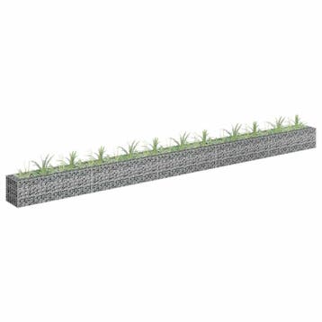 vidaXL Gabion plantenbak verhoogd 450x30x30 cm, 100 cm of meer, Verzenden, Nieuw, Metaal