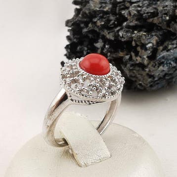 Koraal - Argento 925 - Ring - Italiaans vakmanschap