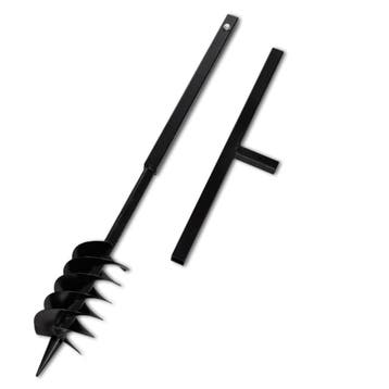 vidaXL Grondboor met handvat en schroefkop (dubbele schroef), Tuin en Terras, Hand-tuingereedschap, Verzenden, Nieuw