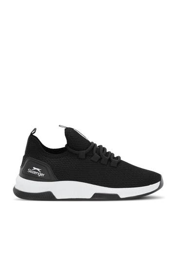 Zwarte sneakers dames, witte zool | Slazenger Abena | nieuw, Verzenden, Slazenger, Zwart, Nieuw