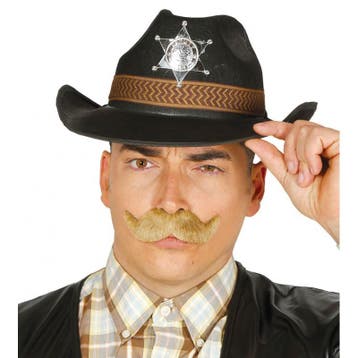 Western Sheriff hoed zwart voor mannen - Cowboyhoeden, Hobby en Vrije tijd, Verzenden, Nieuw