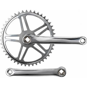 Falkx Crankstel - 44T - Staal - Zilver - 170 mm - Spieloo..., Ophalen of Verzenden, Nieuw, Crankstel of Pedalen