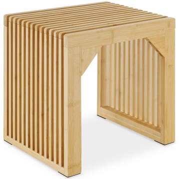 Hocker/zitbank Ribb, lamellenlook, belastbaar tot 350 kg, Verzenden, Nieuw