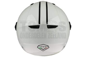 Helm Vito Jethelm Moda glans wit / licht bruin (XS t/m XXL), Ophalen of Verzenden, Nieuw, Vito