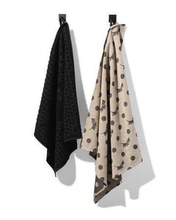 HEMA Takkie thee- en keukendoekset beige - 2 stuks, Verzenden