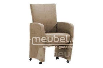 Eetkamerstoel Carlo - eetkamerstoelen - Taupe, Nieuw, Stof