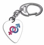 Plectrum ketting of sleutelhanger van man en vrouw teken, Ophalen of Verzenden, Nieuw