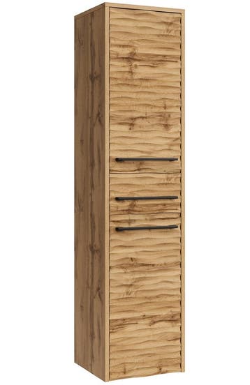 Badkamerkast Etna 30 x 35 x 130 cm - Eiken, Verzenden, Nieuw, (Half)hoge kast