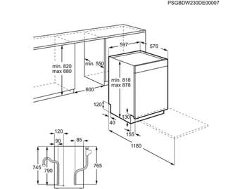 AEG FUS7672APM - Onderbouw Vaatwasser - 14 couverts - Zilver, Verzenden, Zo goed als nieuw