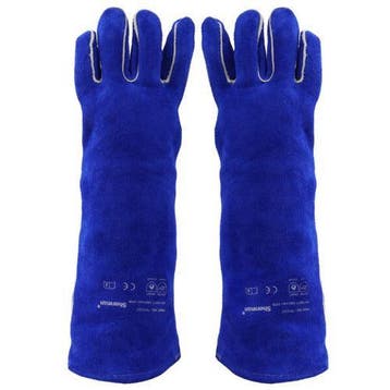 MIG Lang lashandschoenen Blauw Maat M, Ophalen of Verzenden, Nieuw