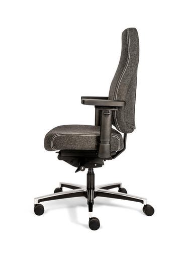 Bureaustoel lange mensen, 24 uurs stoelen, Verzenden, Nieuw, Grijs, Bureaustoel