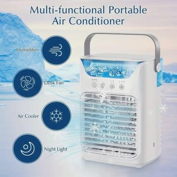 Draagbare Mini Airco Ventilator met Verneveling - USB Oplaad, Verzenden, Nieuw in verpakking