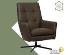 Leren draaifauteuil Central - Toledo Espresso (bruin), Huis en Inrichting, Fauteuils, Nieuw, Ophalen of Verzenden, 75 tot 100 cm