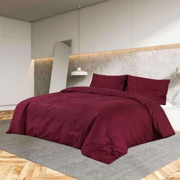 vidaXL Dekbedovertrekset lichtgewicht 260x240 cm microvezel, Verzenden, Nieuw, Rood