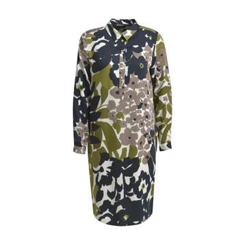 Milano Italy • overhemdjurk bloem • 36, Verzenden, Zwart, Maat 36 (S), Milano Italy