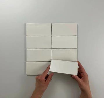 Wandtegel Equipe Cerámica Atlas Wit Mat 7,5x15 (Muurtegels), Nieuw, Minder dan 20 cm, 10 m² of meer, Wandtegels