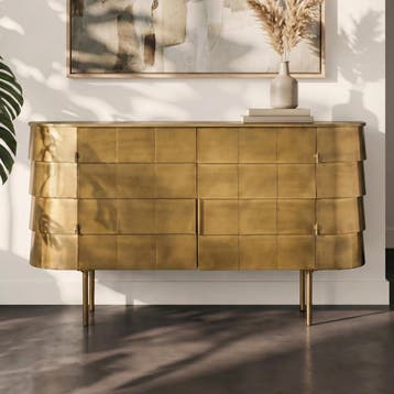 *WOONWINKEL* Dutchbone Hanna Gouden Dressoir Ovaal, Verzenden, Nieuw