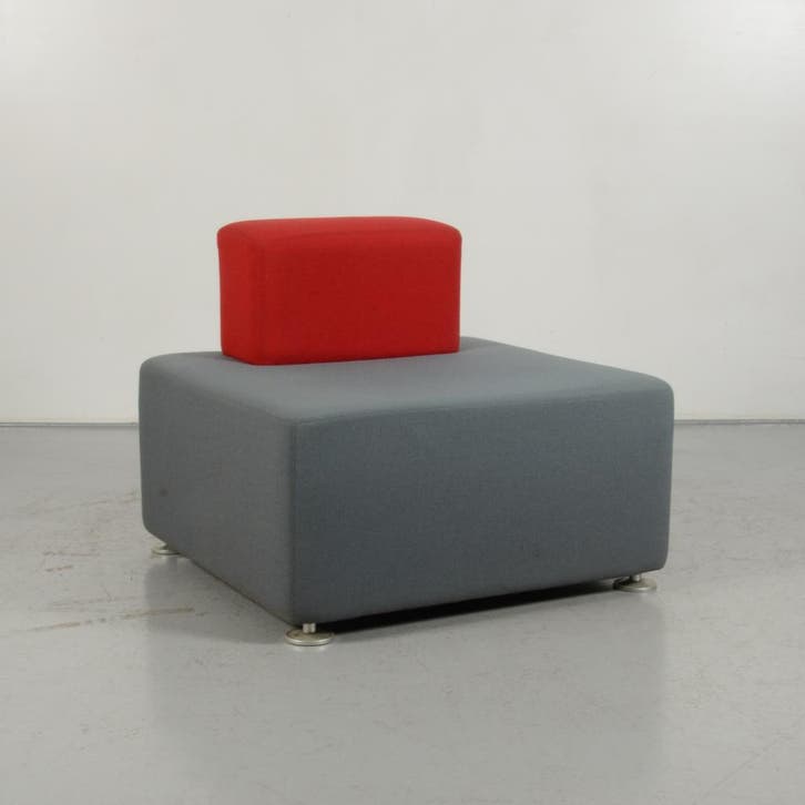 Ontvangstbank Steelcase Cube - Grijs - Rood - 73 x 85 cm, Zakelijke goederen, Kantoor en Winkelinrichting | Kantoormeubilair en Inrichting