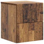 vidaXL Wandbeugel Bedkast Oud hout 33 x 34,5 x 40 cm Bewerkt, Minder dan 45 cm, Verzenden, Nieuw, Minder dan 55 cm