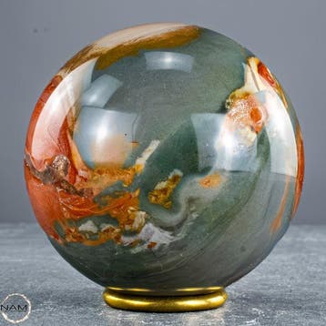 Natuurlijk Zeer Artistiek Polychroom-Jaspis Sphere- 1076.63