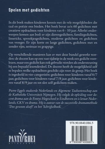 Spelen met gedichten 9789088400865 Pierre Eggels, Boeken, Verzenden, Zo goed als nieuw, Pierre Eggels