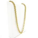 Lange gouden herenketting met zirconia; Magnum chain, Sieraden, Tassen en Uiterlijk, Kettingen, Gebruikt, Overige kleuren, Ophalen of Verzenden