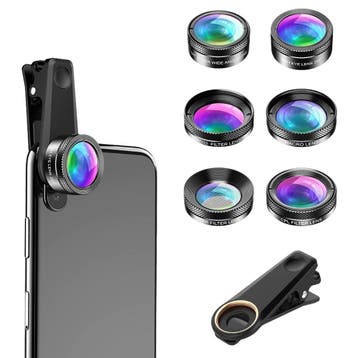 DrPhone APEX 6 in 1 Telefoon Camera Lens Set – Fish Eye Lens, Verzenden, Nieuw
