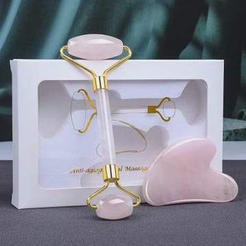 Natuurlijke Jade Roller & Gua Sha Steen Set - Gezichts-, Lic, Verzenden, Nieuw
