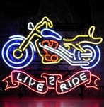 Live 2 Ride Neon Verlichting Motorfiets 71 X 61 CM, Ophalen, Gebruikt