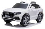 Kinderauto, AUDI Q8 Quattro S-line wit, leder, RC, eva, ETC, Ophalen of Verzenden, Nieuw