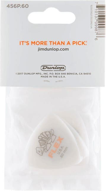 Jim Dunlop 456P060 Tortex Flex bas plectrum 0.60 mm 6-pack, Muziek en Instrumenten, Instrumenten | Toebehoren, Ophalen of Verzenden