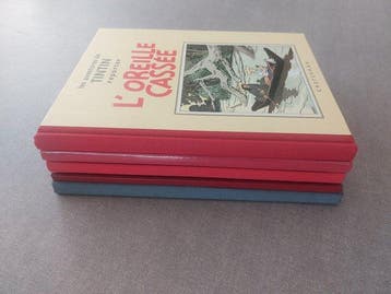 Tintin - LOREILLE CASSEE - 5 Albums Fac-similés - Herdruk -, Nieuw